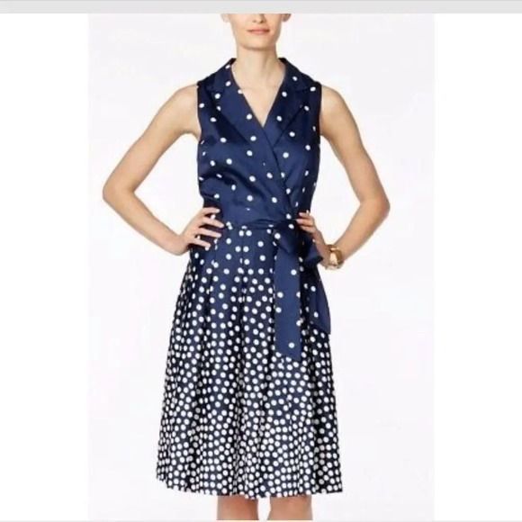 Anne Klein polka dot dress - Picture 1 of 12